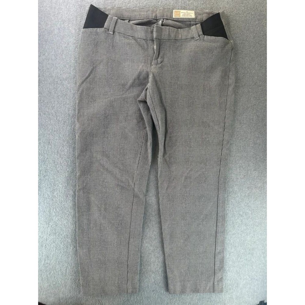 GAP Maternity Size 6 Plaid Slim Ankle Stretch Pants Office Business Casual